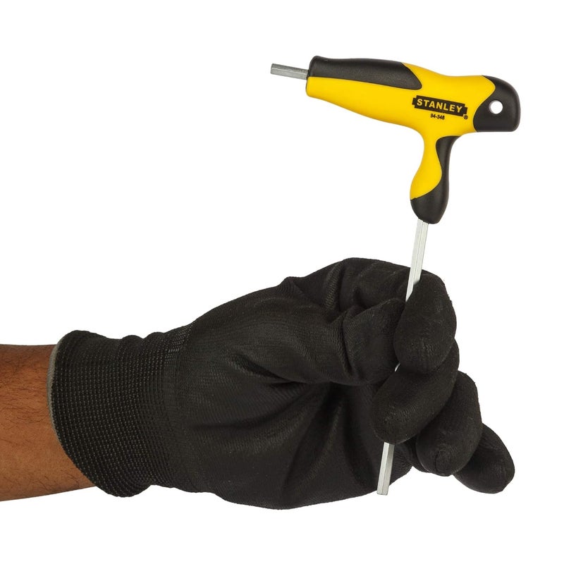 STANLEY 94346 40mm Metric 2 Way T Handle Hex Key Silver and Yellow - Image 5