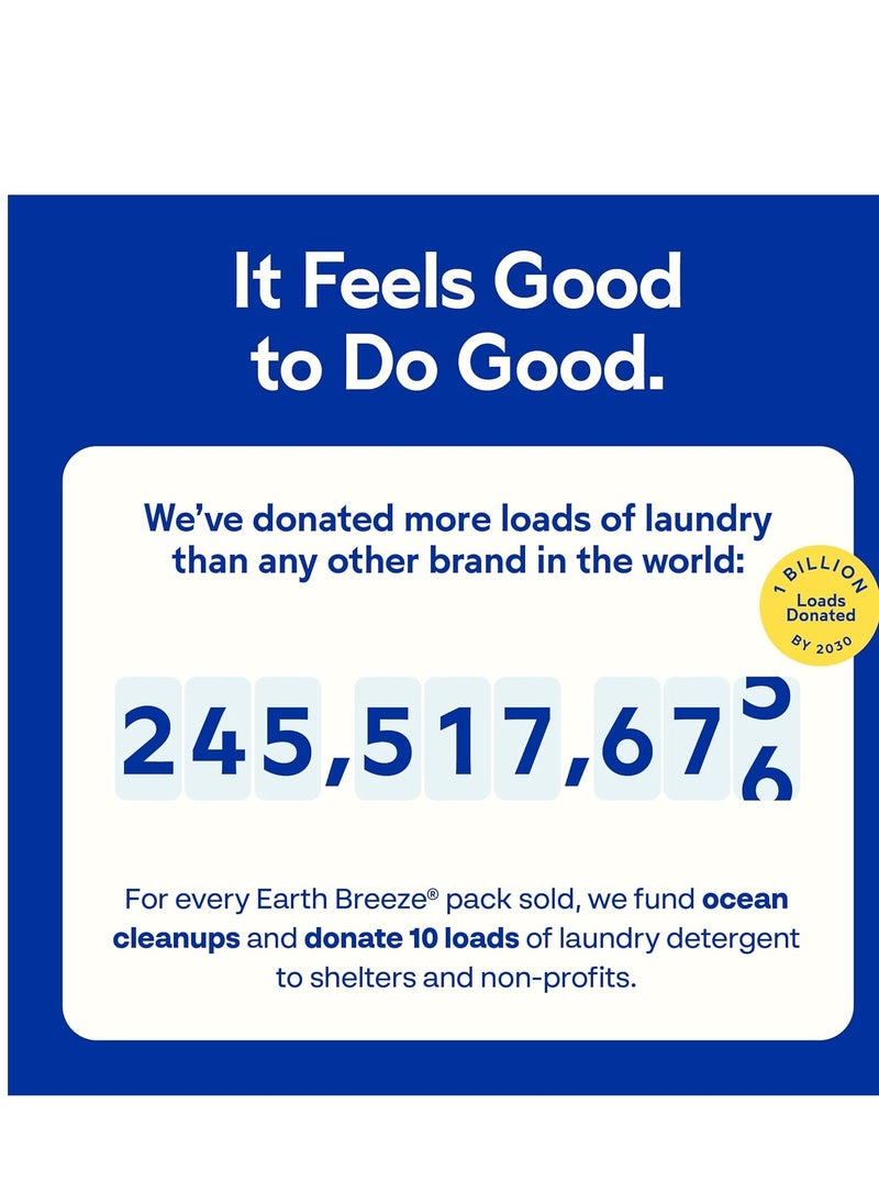 Earth Breeze Earth Breeze Laundry Detergent Sheets Fresh Scent - 60 Loads No Plastic Jug Concentrated Laundry Detergent 30 Sheets  - Image 3