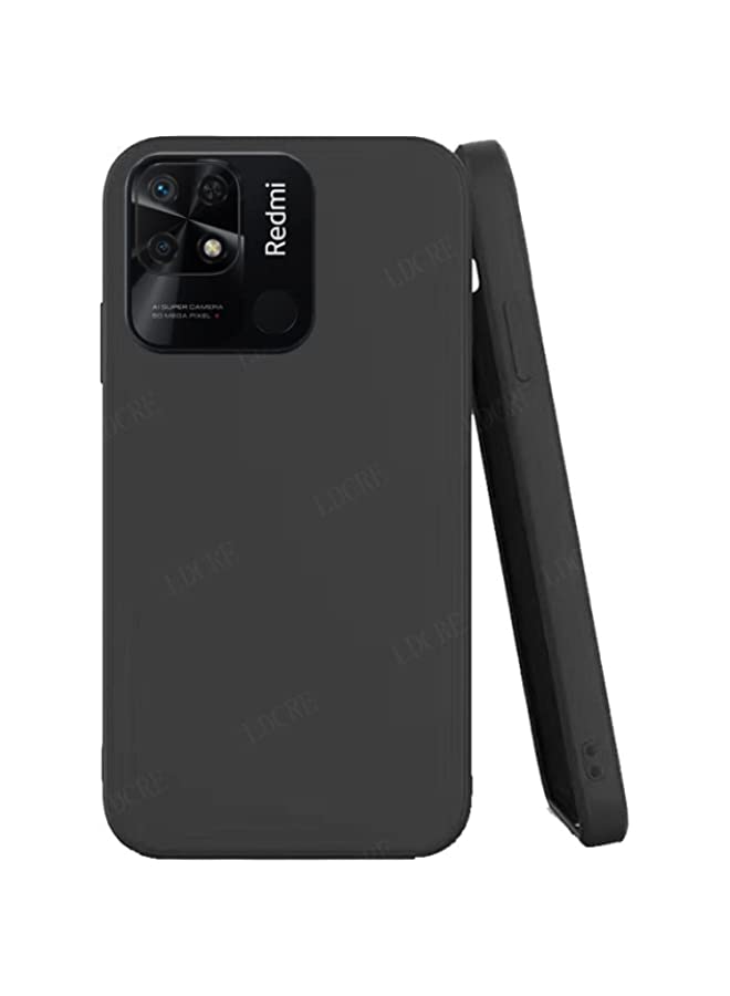 vesus Case for Xiaomi Redmi 10C Case Cover Black Slim Fit for Soft TPU Back Cover Flexible Silicone Cover Matte Black for Xiaomi Redmi 10C