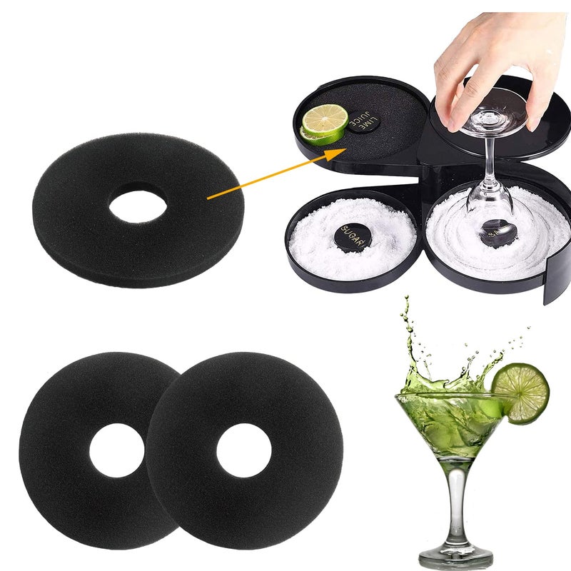 MXBTSYA 6Pcs Bar Rimmer Sponges Replacement For Glass Rimmer/Margarita Salter Rimmer Set  Salt Trays  Cocktails - Image 4