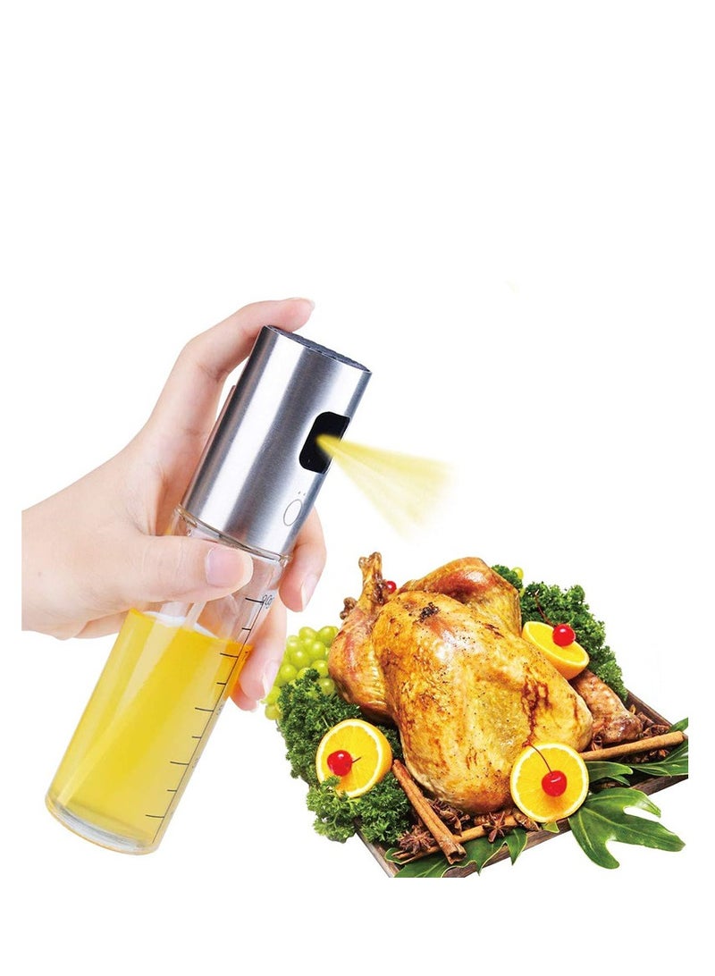 Household pressing type glass oil pot 304 stainless steel spray bottle, kitchen barbecue seasoning spray oil pot - Image 5