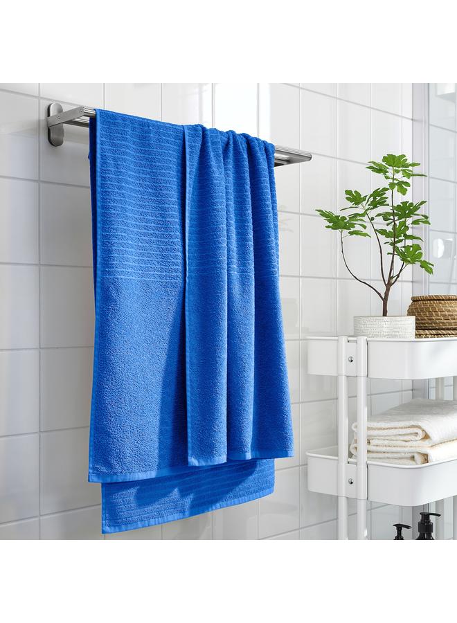 Bath sheet, bright blue, 100x150 cm  - Image 3