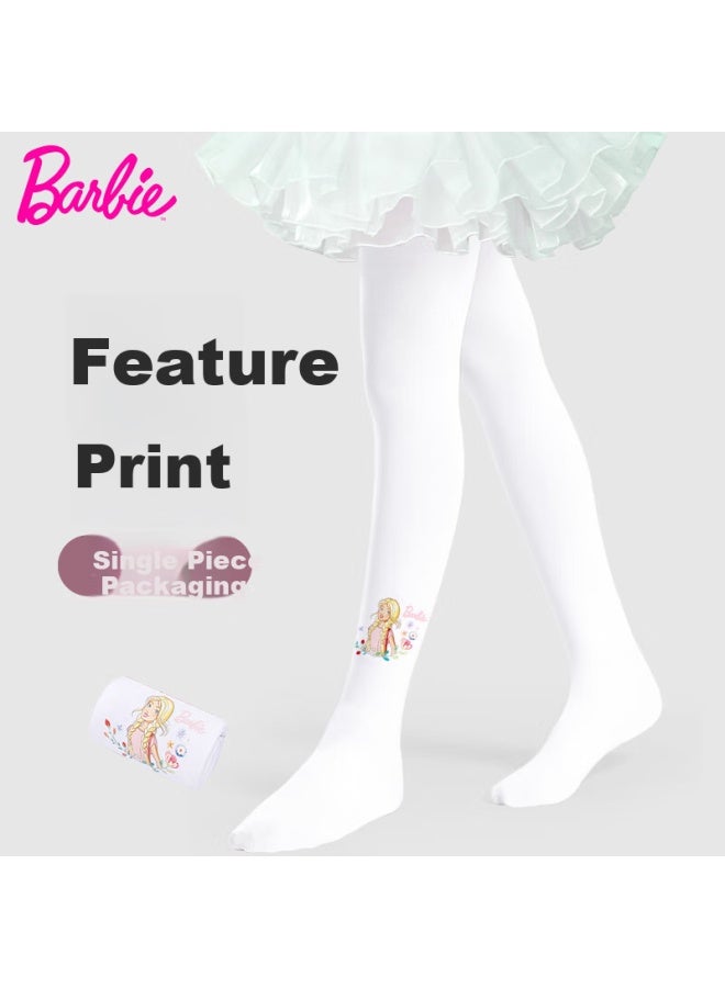 Barbie Girls' Tights Spring/autumn Thin Children's Long Tube Socks Baby White Silk Socks Girls' Leggings Practice Dance Socks - Image 1