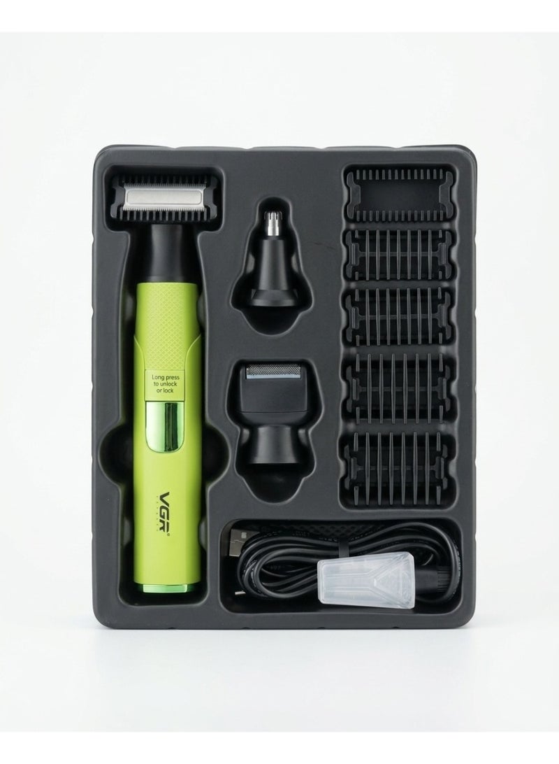 VGR V-633 Professional 3-in-1 Men's Grooming Set & Body Trimmer - AFA Argentina Official Edition, IPX6 Waterproof, LED Display - Image 2