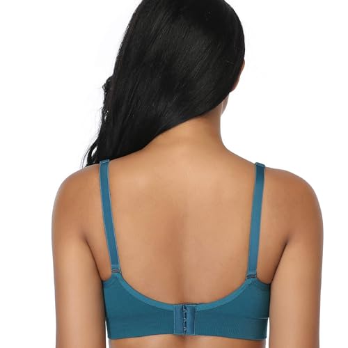 GXXGE 4Pack Nursing Bra for Breastfeeding Maternity Bras Push Up Silk Seamless Pregnancy Bralette Underwear Black Beige Rosered Blue XX-Large - Image 5