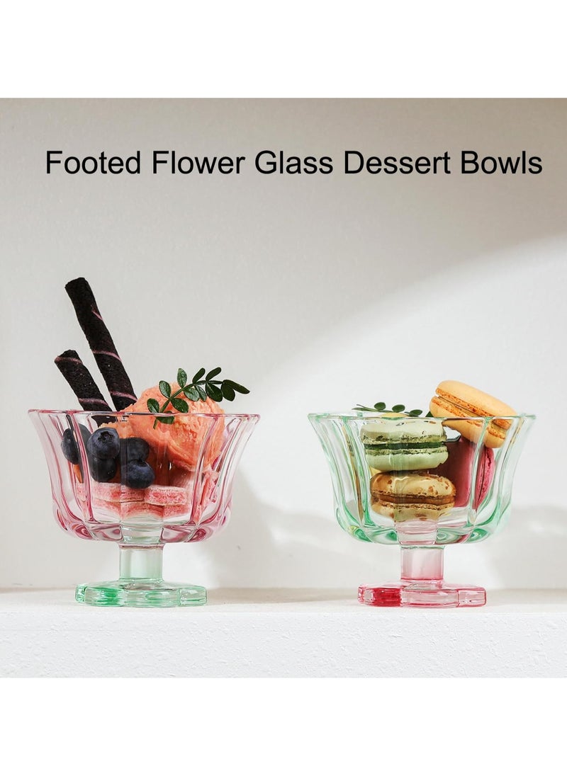BenQuand 1 Pcs Ice Cream Bowls Drinking Glass Cups, Dessert Bowl Tool,Flower Petal Style Glasses, 8.5 oz, Suitable for Ice cream, Cocktails, Dessert & More  - Image 4