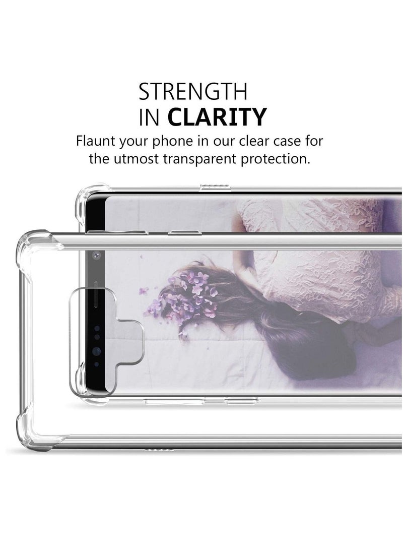 جراب Samsung Galaxy Note 9 جراب شفاف Note 9 جراب واقٍ من مادة TPU مقاوم للصدمات ومقاوم للخدش ومقاوم للانزلاق غطاء واقٍ خلفي صلب لهاتف Galaxy Note 9