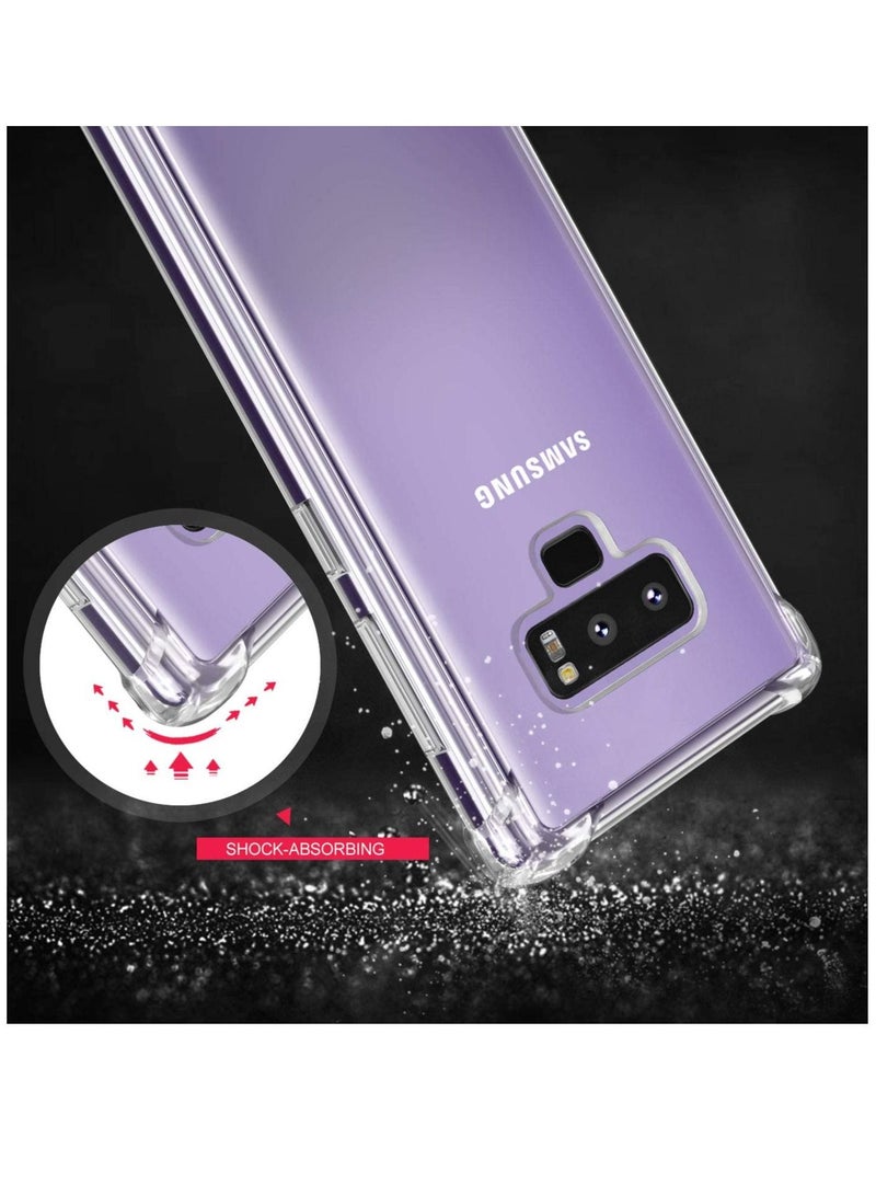 جراب Samsung Galaxy Note 9 جراب شفاف Note 9 جراب واقٍ من مادة TPU مقاوم للصدمات ومقاوم للخدش ومقاوم للانزلاق غطاء واقٍ خلفي صلب لهاتف Galaxy Note 9