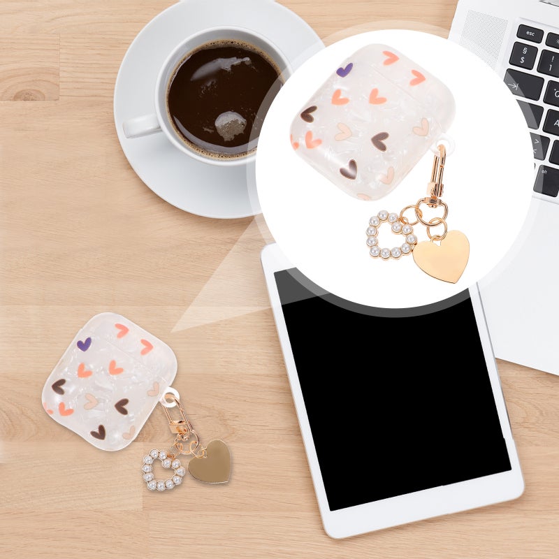Heart Themed Earphone Case Cover Earbuds Covers Compatible for Airpods 1/2 - Image 1