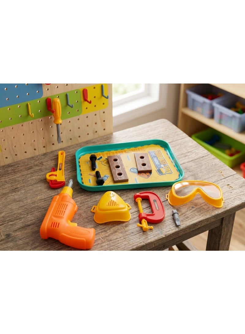 Kids Carpenter Tool Set – Educational Construction & Repair Tools with Safety Goggles - Image 1