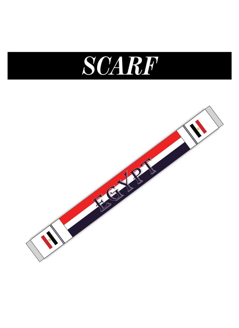 Generic - Egypt Sports Combo Pack - Gifts for Sports Fan - Cap - Scarf - Flag - Flag Pin - Drawstring Bag - Image 1