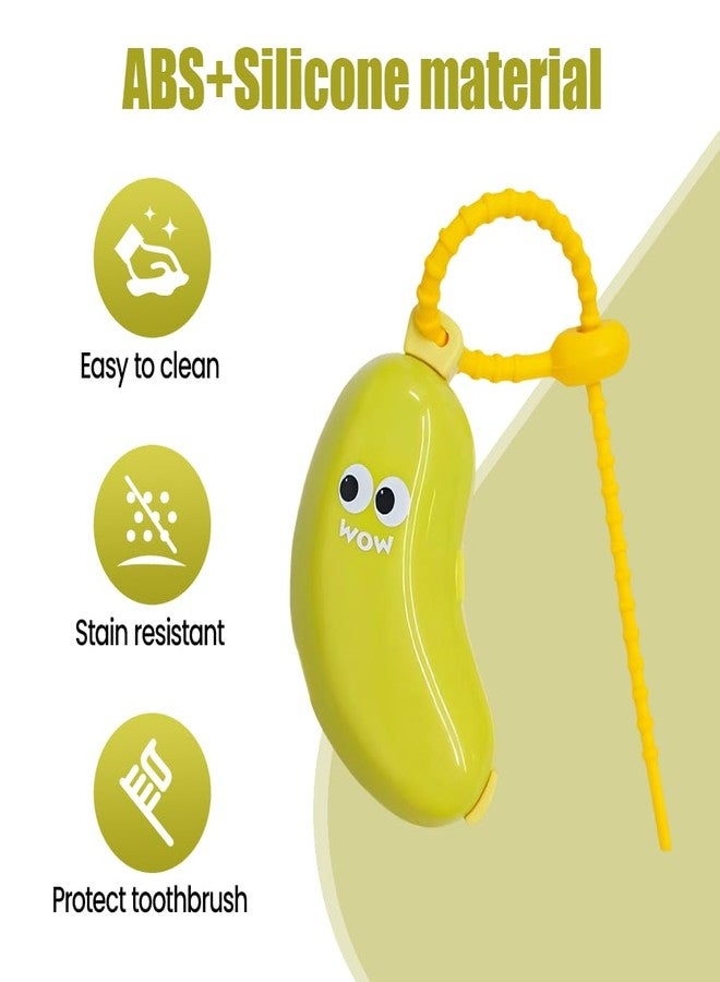 DONGKER Banana Toothbrush Cover,3 PCS Cute Banana Toothbrush Case with Toothpaste Dispenser for Home Travel Business Outdoor Camping - Image 3