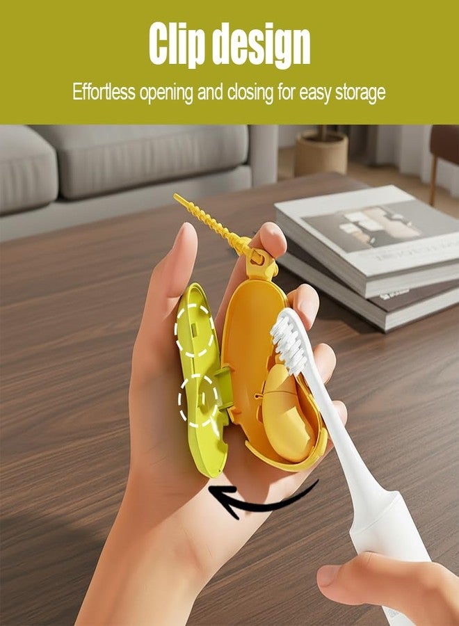 DONGKER Banana Toothbrush Cover,3 PCS Cute Banana Toothbrush Case with Toothpaste Dispenser for Home Travel Business Outdoor Camping - Image 5