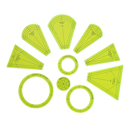 DYNWAVE 10Pcs/Set Regular Plate Template for Sewing Machine Domestic Templates DIY Quilting Ruler Quilting for Clothing Craft Quilting Design - Image 1