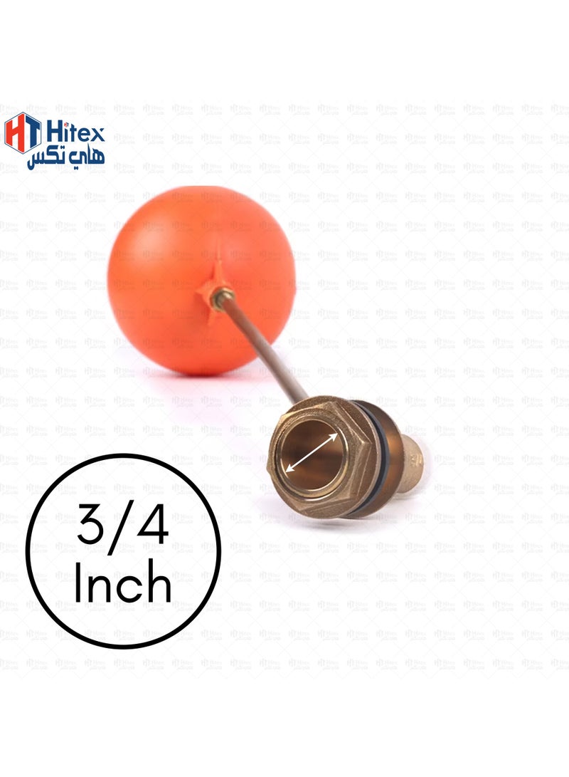 هيتكس صمام تعويم نحاسي من بيجلر مزود بكرة بلاستيكية | صمام تحكم في مستوى خزان المياه عالي التحمل | صمام سباكة موثوق للخزانات والأنظمة الصناعية وأنظمة تخزين المياه المنزلية (3/4 بوصة) - Image 2