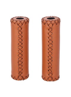 Dilwe 1 Pair Of Bicycle Handlebar Grips Retro Leatherette Bicycle Handlebar Grips Bicycle Handle Cover Grips For Mtb Bmx Mountain Bike 3 Colors(Brown) Bicycle And Spare Parts  - Image 5