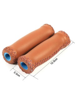 Dilwe 1 Pair Of Bicycle Handlebar Grips Retro Leatherette Bicycle Handlebar Grips Bicycle Handle Cover Grips For Mtb Bmx Mountain Bike 3 Colors(Brown) Bicycle And Spare Parts  - Image 4