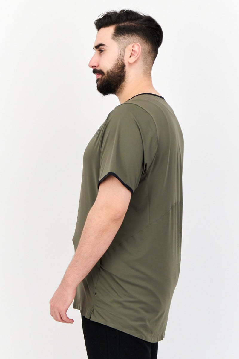 UNDER ARMOUR Men Sportswear Fit Short Sleeves Training T Shirt, Olive - Image 2