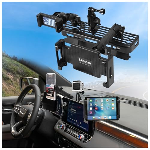 WXRYLYN 2023 2024 2025 Canyon Colorado 3-in-1 Dash Phone Mount Phone Holder for 2023 2024 2025 Canyon Colorado Metal Dash Platform Go P ro Phone Tablet Mount 2024 G MC Canyon Chev y Colorado Cell Phone Holder - Image 1