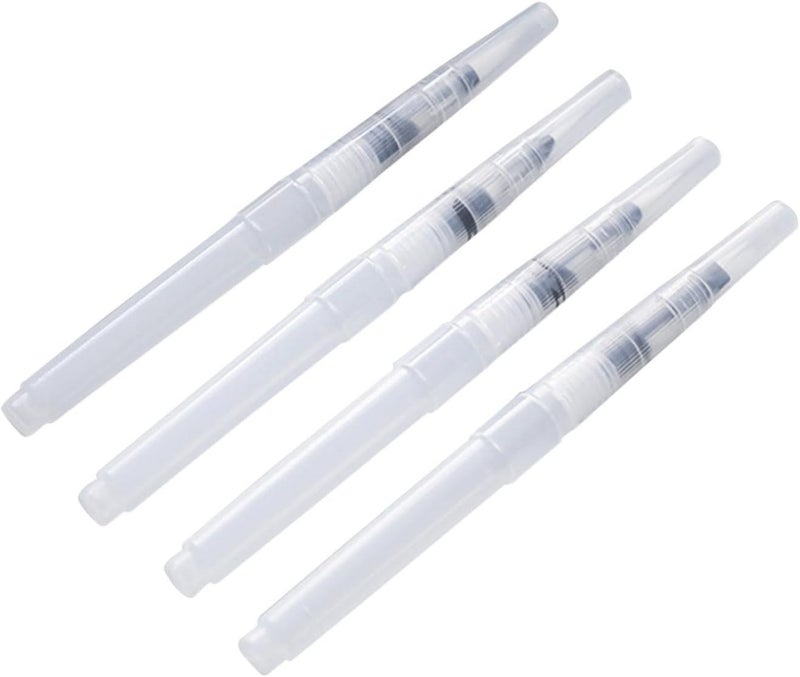 Water Brush Pen Set – 4pcs Watercolor Brush Pens for Artists Refillable Compatible Water Soluble Pencils for Painting and Crafts - Image 1