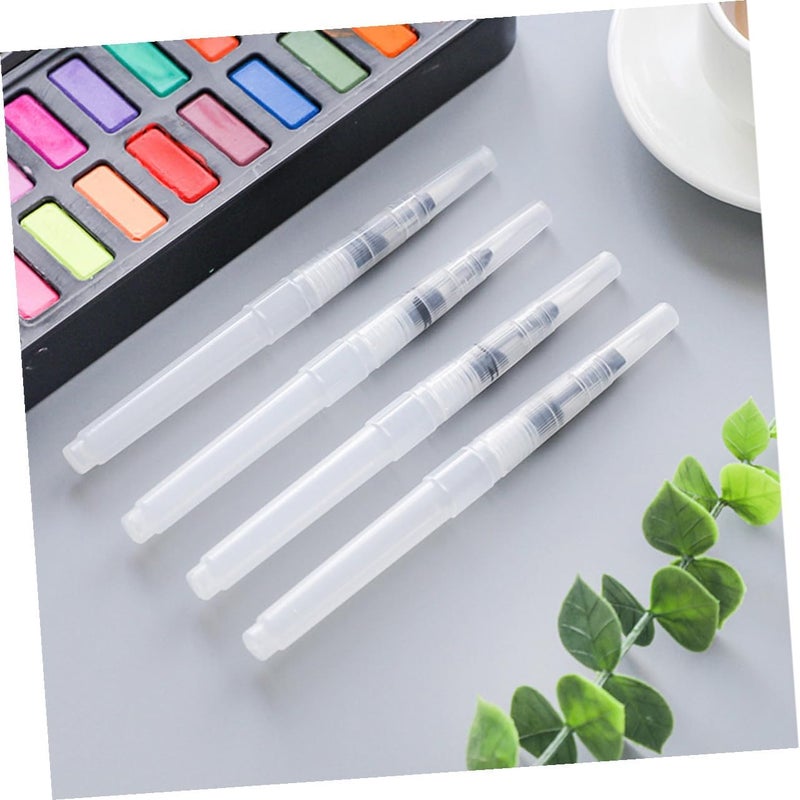 Water Brush Pen Set – 4pcs Watercolor Brush Pens for Artists Refillable Compatible Water Soluble Pencils for Painting and Crafts - Image 4
