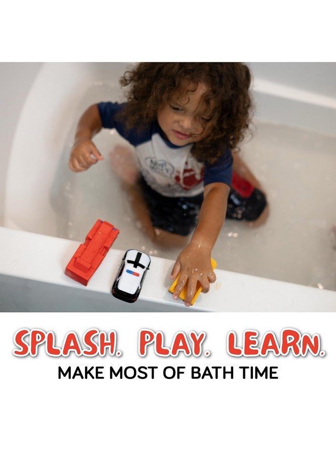 SplashEZ Mold Free Bath Toys for Babies & Toddlers, Car No Hole Bath Toys for Kids, Toddler Gift, No Mold Bathtub Water Vehicles Set for Kids, Pool, BPA-Free, Fun, Infant Ages 1 3 6 12 18 Months, 6 - Image 5