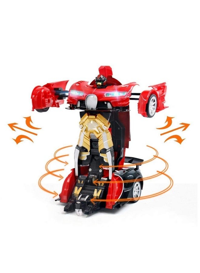 فيماس كواليتي سيارة تحويل عالية الجودة إلى روبوت، روبوت إلى سيارة تلقائيًا، لعبة ترا، مع ضوء وصوت للأطفال (أحمر وأزرق) - Image 2