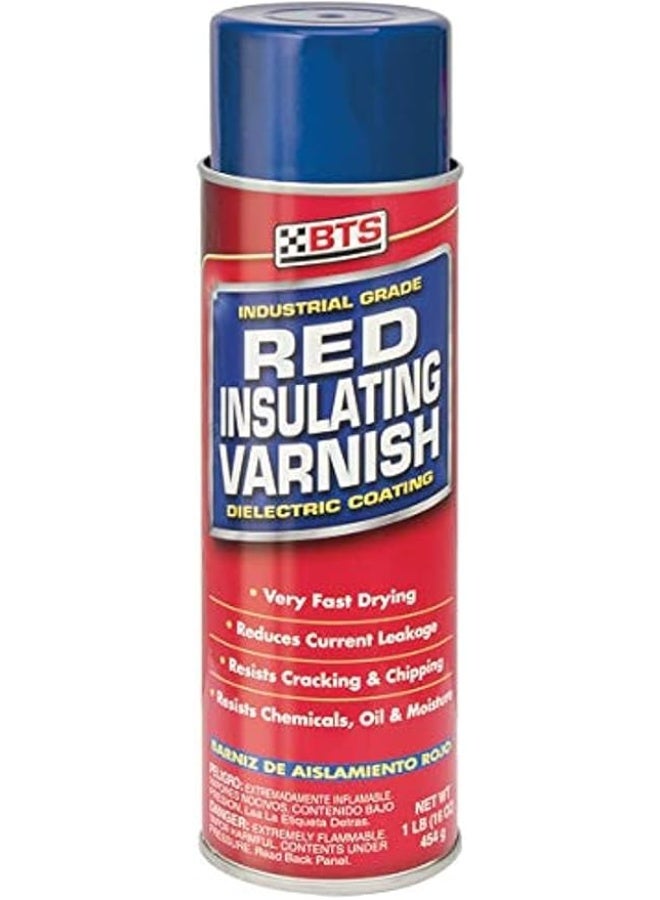 BTS Industrial Grade Insulating Varnish Spray 577 ml (Red) | Electrical Insulation Coating | Protects Motors, Coils & Wiring | Heat Resistant Protective Lacquer Spray - Image 1