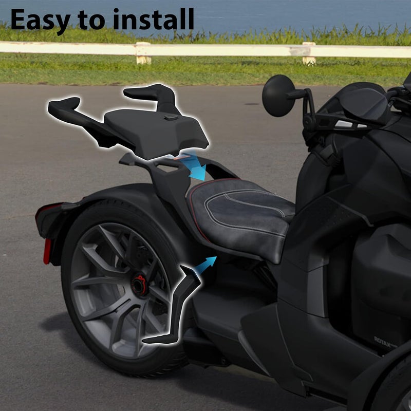 VEISUTOR مقعد الركاب الخلفي VEISUTOR 2-Up مع دعامات للأقدام لسيارات Can-Am Ryker جميع الطرازات - Image 5