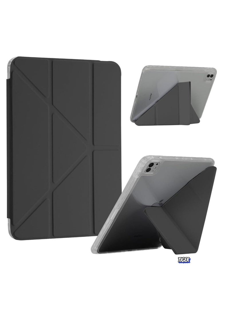 TIGER iPad Pro 11 Inch Case (5th Generation, M4) – Adjustable Stand, Pencil Holder, Auto Wake/Sleep, Supports Pencil Charging, Durable Protection, Premium Black Cover - Image 1