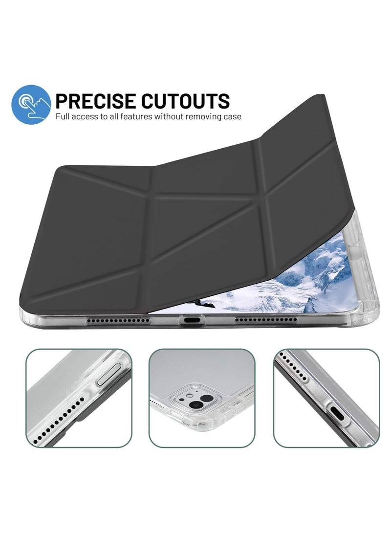 TIGER iPad Pro 11 Inch Case (5th Generation, M4) – Adjustable Stand, Pencil Holder, Auto Wake/Sleep, Supports Pencil Charging, Durable Protection, Premium Black Cover - Image 4