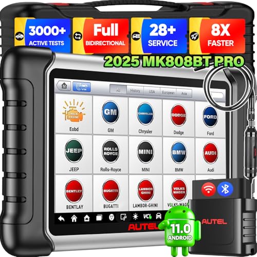 Autel Scanner MaxiCOM MK808BT PRO w/ MV108S, 2025 2.0 Bidirectional Scan Tool as MX900 MK900 MK900BT, Upgrade of MK808S MX808S MK808Z, 3000+ Active Test, 28+ Service, OE All-Sys Diagnostic, FCA, 11 OS - Image 1