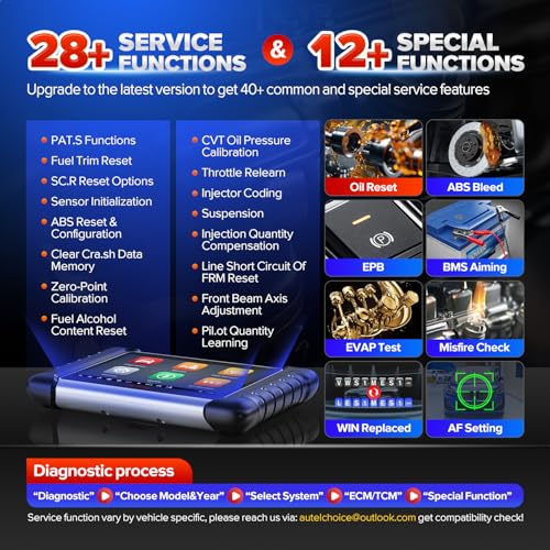 Autel Scanner MaxiCOM MK808BT PRO w/ MV108S, 2025 2.0 Bidirectional Scan Tool as MX900 MK900 MK900BT, Upgrade of MK808S MX808S MK808Z, 3000+ Active Test, 28+ Service, OE All-Sys Diagnostic, FCA, 11 OS - Image 5