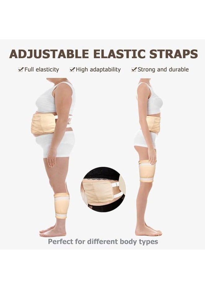 general Women's Castor Oil Pack, 6 Pieces Reusable Organic Cotton Neck, Waist, Chest and Knee Compression Pack Adjustable elastic bands for liver detoxification, insomnia, constipation and inflammation - Image 3