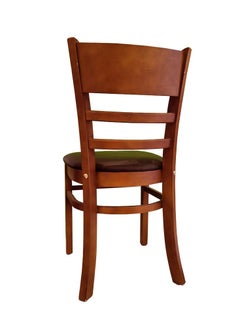 LANNY Jeffcoco Furniture Solid wood Dining Chair, Brown Wooden Chair, For Kitchen Table, Restaurant (Chair 2 Piece)  - Image 2