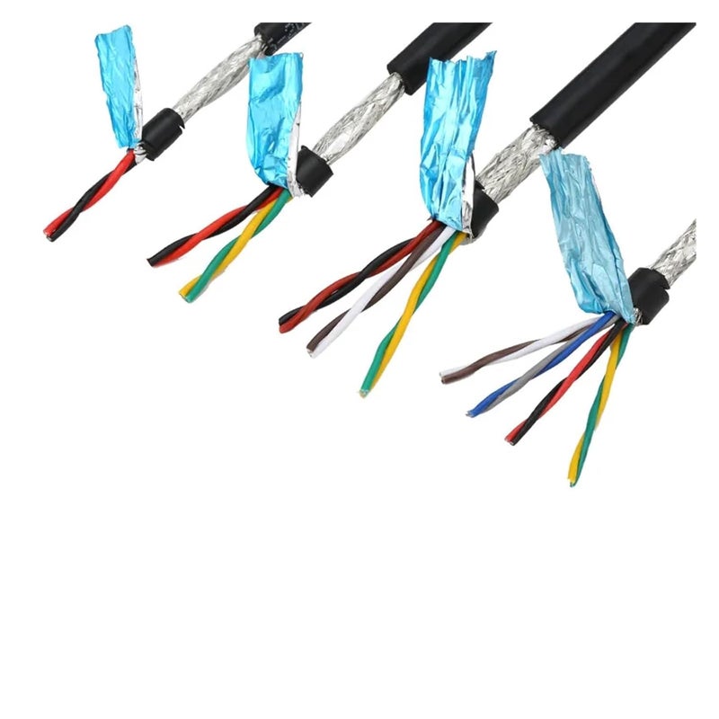 كابل زوج ملتوي محمي 18-26 AWG، 2-24 نواة، طول 1 متر إلى 5 أمتار (8 نوى لكل متر، سمك 24 AWG، سمك 0.2 مم) - Image 5