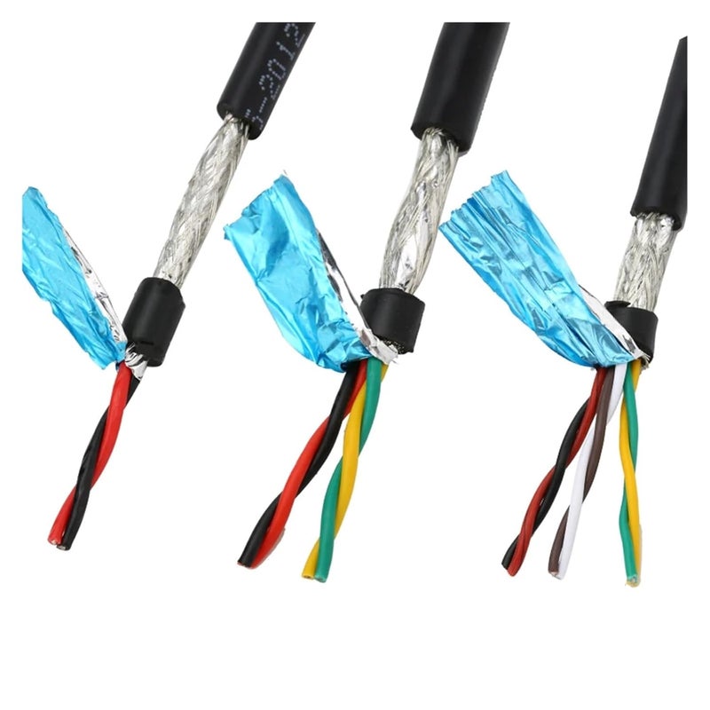 كابل زوج ملتوي محمي 18-26 AWG، 2-24 نواة، طول 1 متر إلى 5 أمتار (8 نوى لكل متر، سمك 24 AWG، سمك 0.2 مم) - Image 4