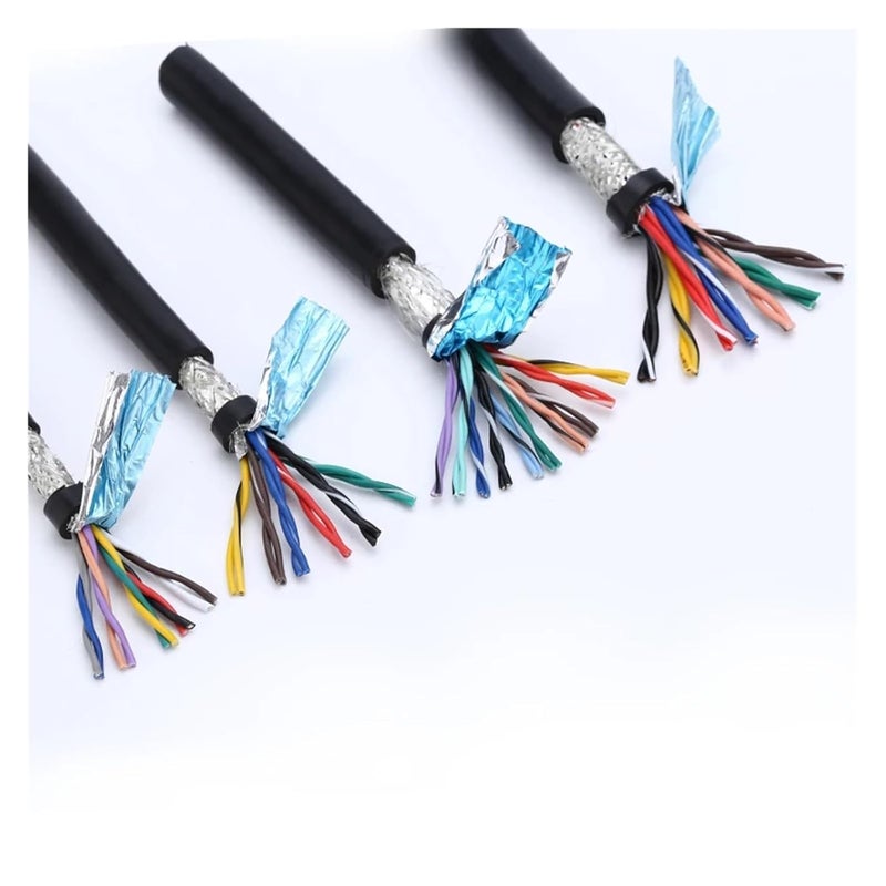 كابل زوج ملتوي محمي 18-26 AWG، 2-24 نواة، طول 1 متر إلى 5 أمتار (8 نوى لكل متر، سمك 24 AWG، سمك 0.2 مم) - Image 3