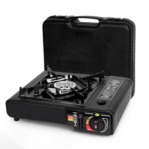 EYUVAA LABEL Portable Gas Stove for Travel with Carrying Case| Dual Fuel Camping Stove for LPG & Butane Cylinder| Compact Cooking Stove for Indoor, Outdoor Camping, Hiking & Emergency Use - Image 1