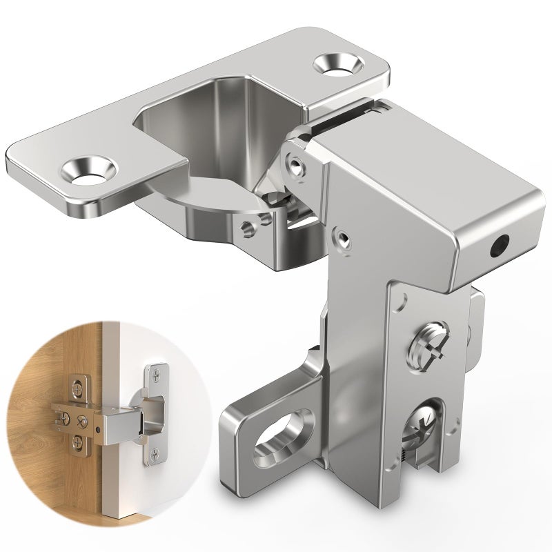 Chibery 10 Pack Face Frame Inset Cabinet Hinges Soft Close 105 Insert Concealed Cabinet Slide on Plate Smooth Slow Self Closing Silent Hardware 3D Heavy Duty for Blind Corner Kitchen Cupboard - Image 2