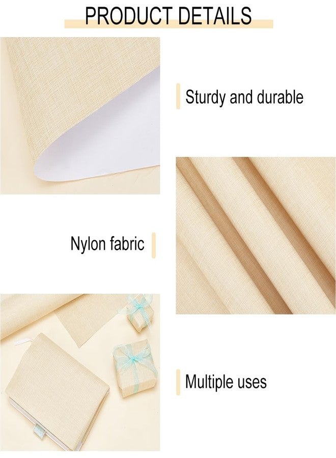 BENECREAT 47.25x15.75 Inch Wheat Book Binding Cloth, Bookcover Fabric Surface with Paper Backed Linen Upholstery Fabric for Book Binding Scrapbooking DIY Crafts Scrapbooking - Image 5