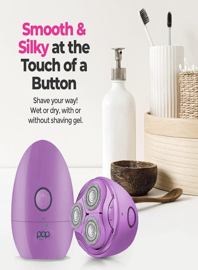pop sonic Moon Shaver By Pop Sonic | The Face & Body Shaver Experience Smooth Silky Skin (Lavender) - Image 5