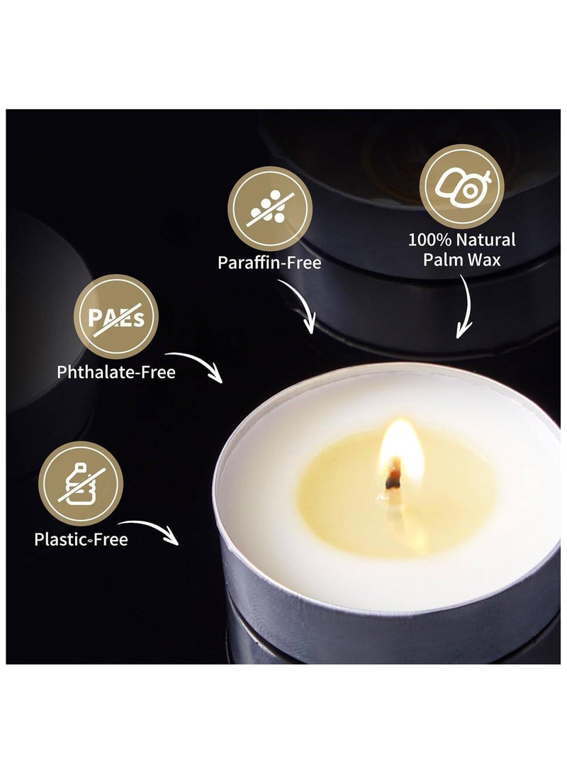 تي لايت عبوة من ١٠٠ شمعة صغيرة، شموع صغيرة بيضاء بدون دخان، تدوم طويلًا، بدون تقطير، لحفلات الزفاف، حفلات السبت، شموع صغيرة لتزيين المنزل - Image 4