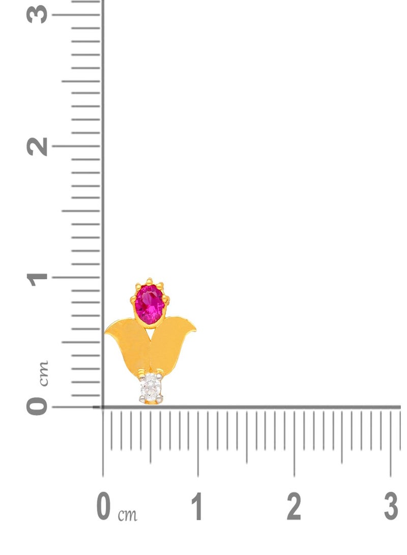 Malabar Gold and Diamonds 22 Karat 916 Purity Studs Style Screw Back Earring for Women DZER127 - Image 4