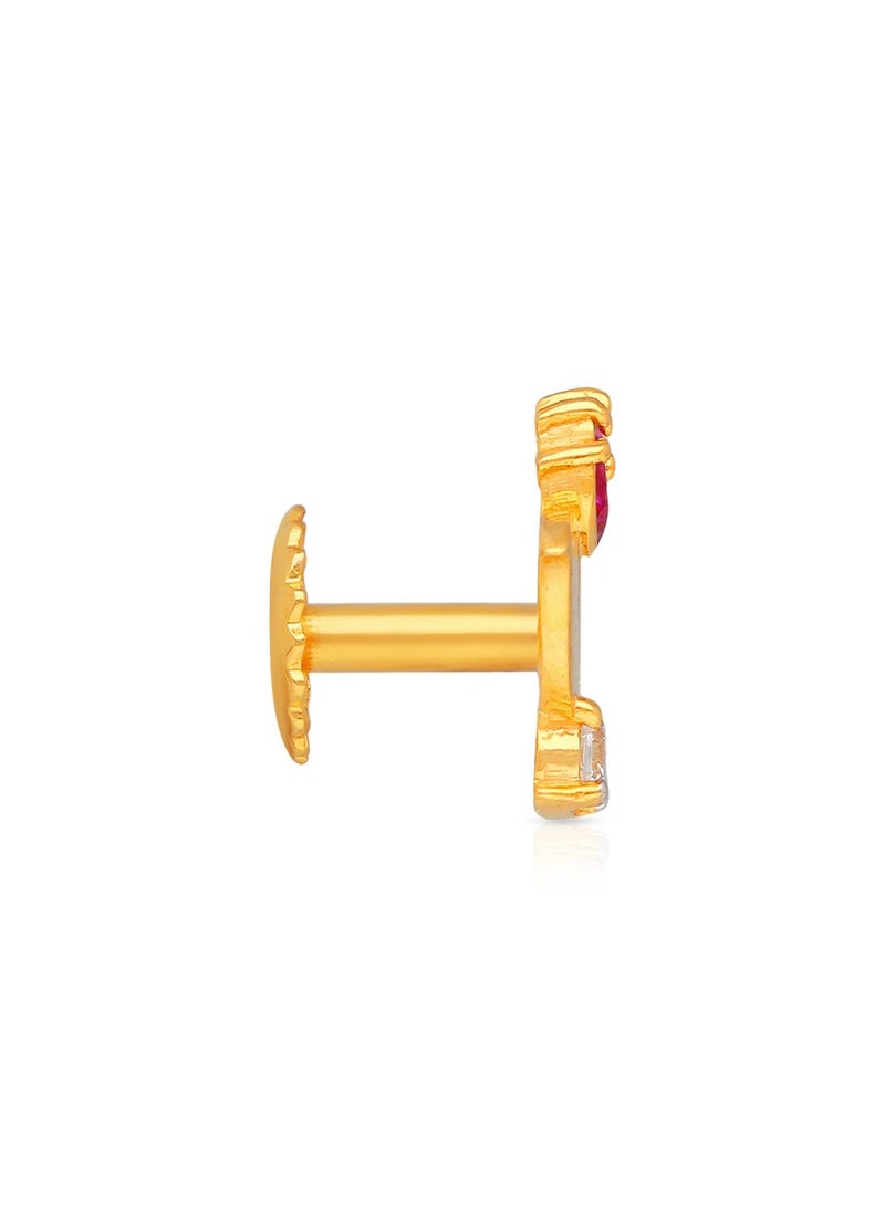 Malabar Gold and Diamonds 22 Karat 916 Purity Studs Style Screw Back Earring for Women DZER127 - Image 2