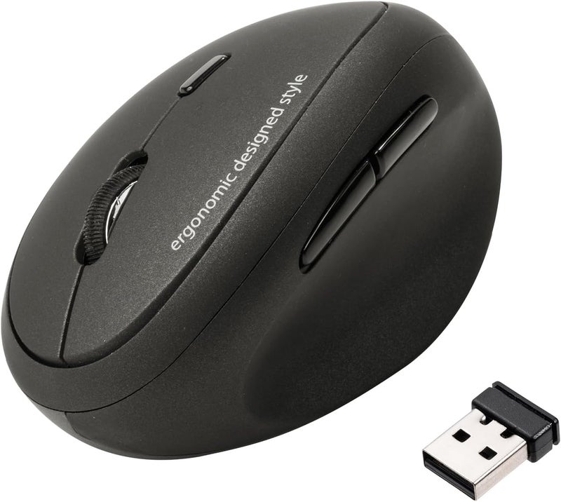 SANWA 2.4G Wireless Ergonomic Mouse, Optical Vertical Mice, for Small Hands, Reduce Wrist Strain, (800/1200/1600 Adjustable DPI, 6 Buttons) Compatible with MacBook, Laptop, Windows, Mac OS, GMAERGW17 - Image 1