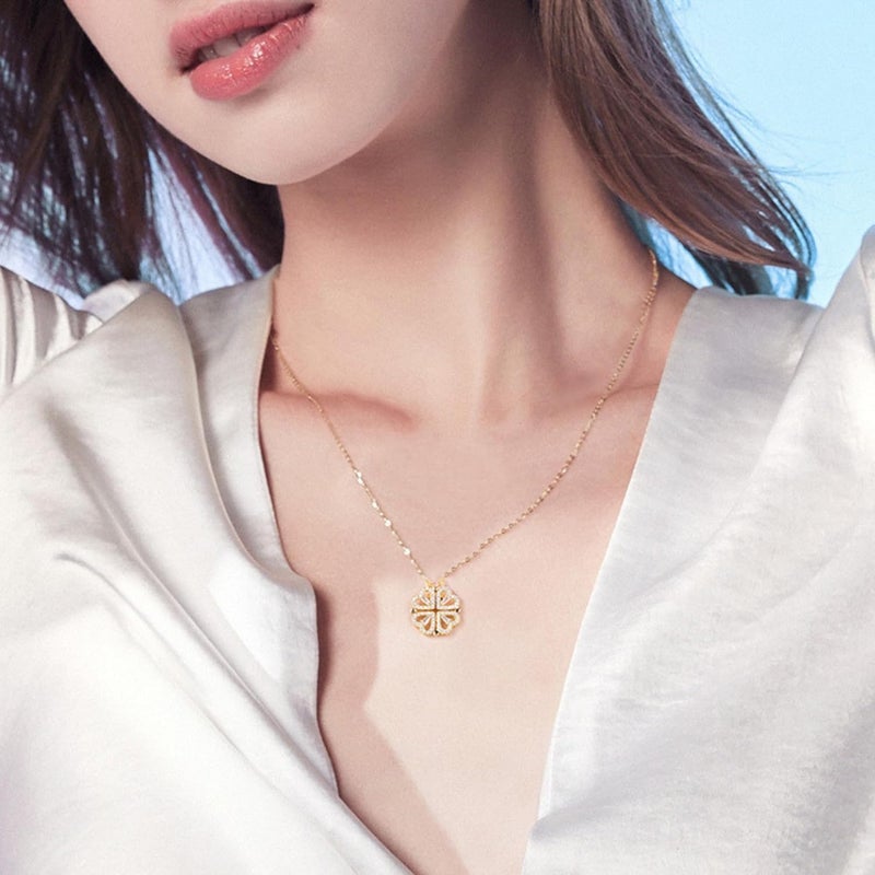 MONOZO pendant necklace chain for women girls Love anti tarnish stainless steel 18k gold plated stylish Neck Chain | Modern Design | Birthday Anniversary gift Valentine Accessories - Image 4