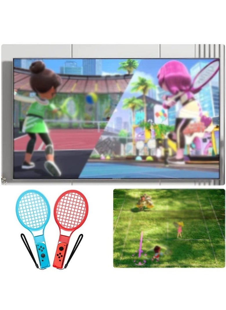 Beauenty - 10 IN 1 Game Accessory Kits For Nintendo Switch Sports 2022,For Switch Joy-Con, Mario Tennis Ace Rackets +Golf Clubs for Mario Golf Super Rush Leg Straps for Ring Fit Adventure and Chambara Game Sword - Image 1