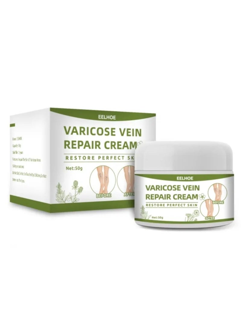 إيلهو كريم الدوالي الأصلي 50 جرام كريم إصلاح الأوردة يخفف من دودة الأرض وعلاج الساقين من الأوردة العنكبوتية العناية بالساق - Image 1