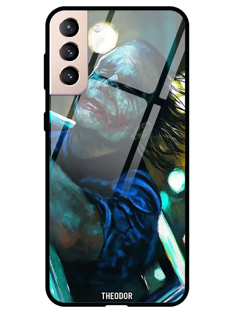 Theodor Protective Tempered Glass Case Cover Samsung Galaxy S21 PLUS  Joker In Car - Image 1